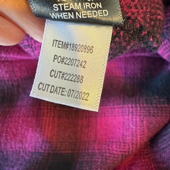 Torrid Shacket Barn Coat Checked Pink Plaid Button Front Heavyweight Cotton Sz 0 - Picture 13 of 16